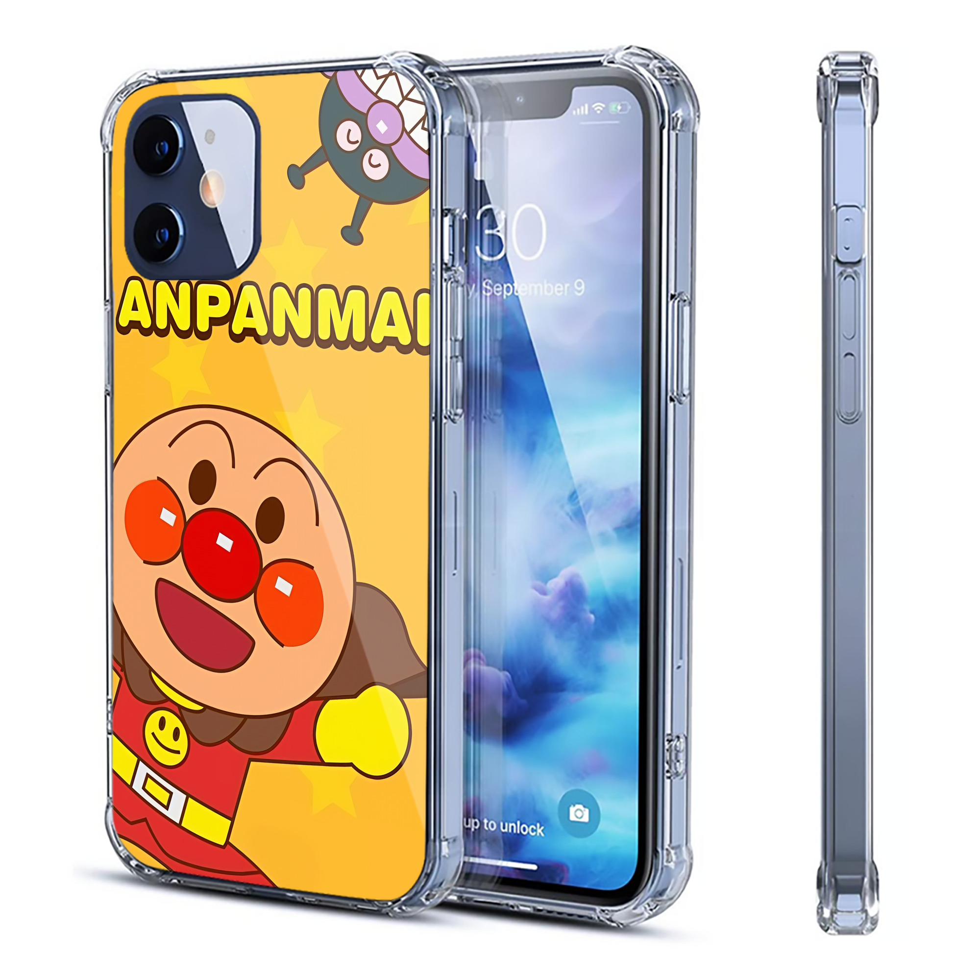 （画像用） アンパンマン Anpanman 【iPhone 12シリーズ対応】透明スマホケース（クリアソフトケース）
